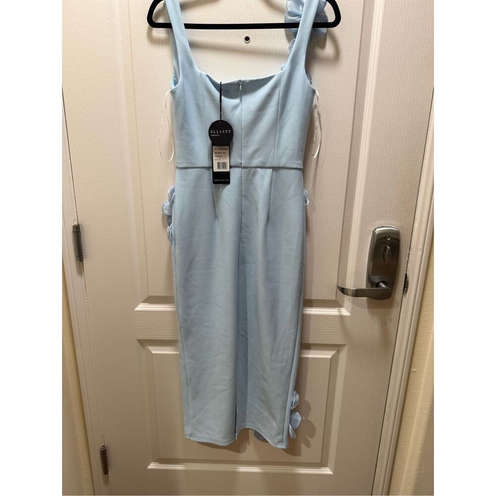Elliatt Chantelle 3D Midi Dress Blue weddings parties evening events size M NWT - Picture 7 of 8